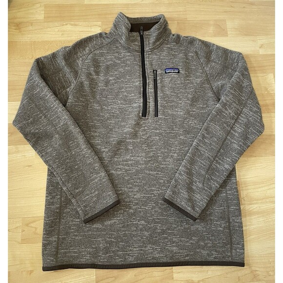 Patagonia Men’s Better Sweater 1/4 Zip Fleece Size Large Khaki - Picture 6 of 10